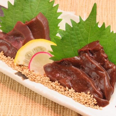 数量限定　馬レバー刺し
