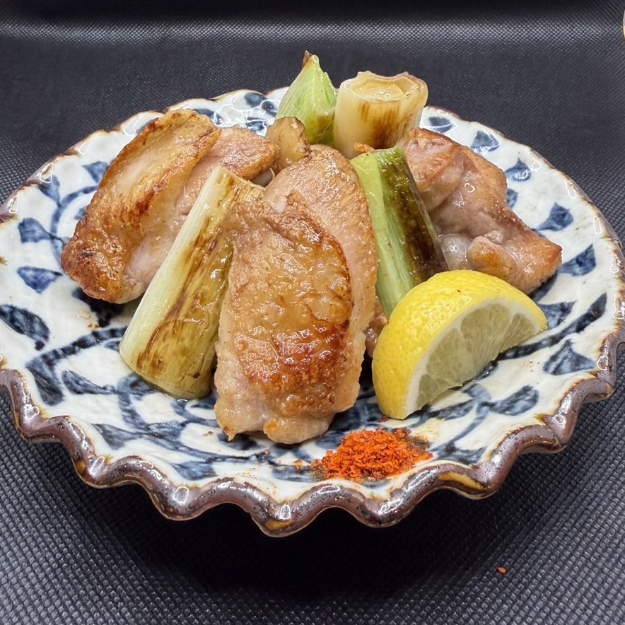 博多地鶏と葱の塩焼き